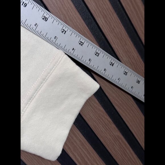 prAna Jacket Small Womens Ivory Fleece Zip Up Moto Biker Pockets Coat - Picture 5 of 7